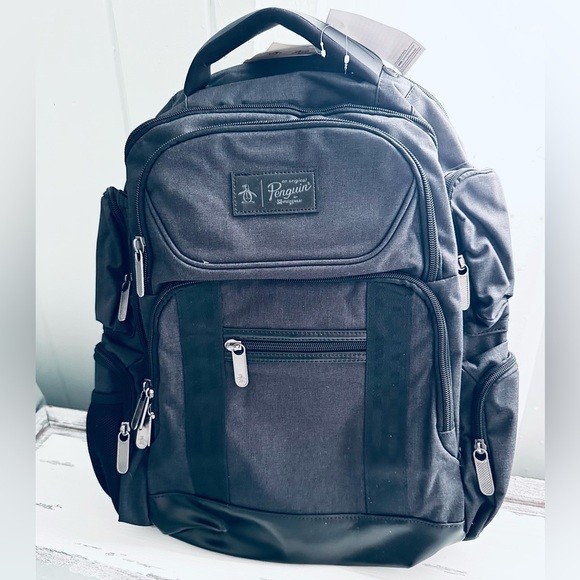 NWT Penguin Odell Collection Backpack / Black - Picture 14 of 16